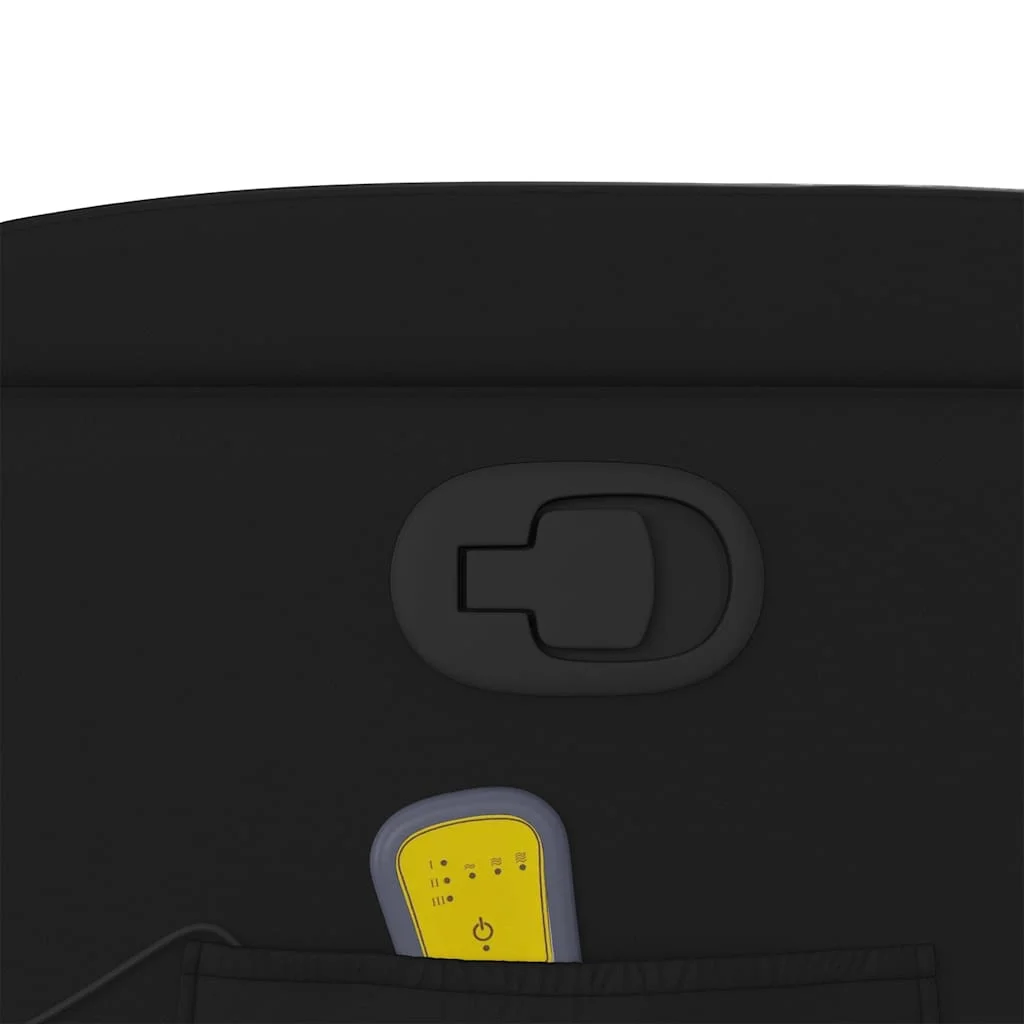 Zdvíhacie masážne sklápacie kreslo čierne umelá koža