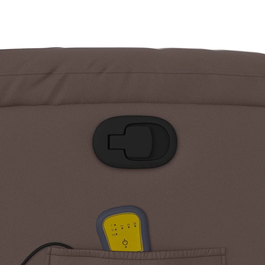 Zdvíhacie masážne sklápacie kreslo hnedé umelá koža