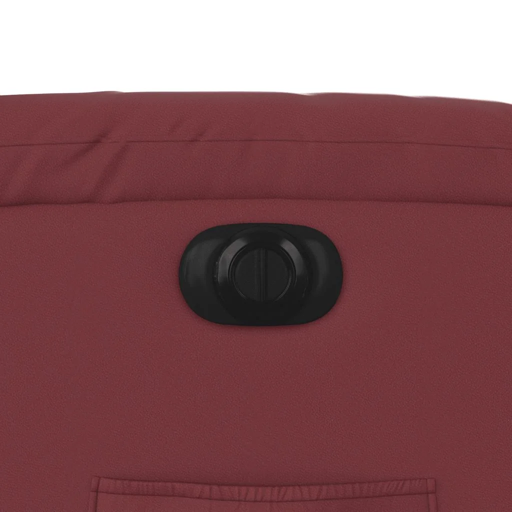 Elek. zdvíhacie masážne sklápacie kreslo vínové umelá koža