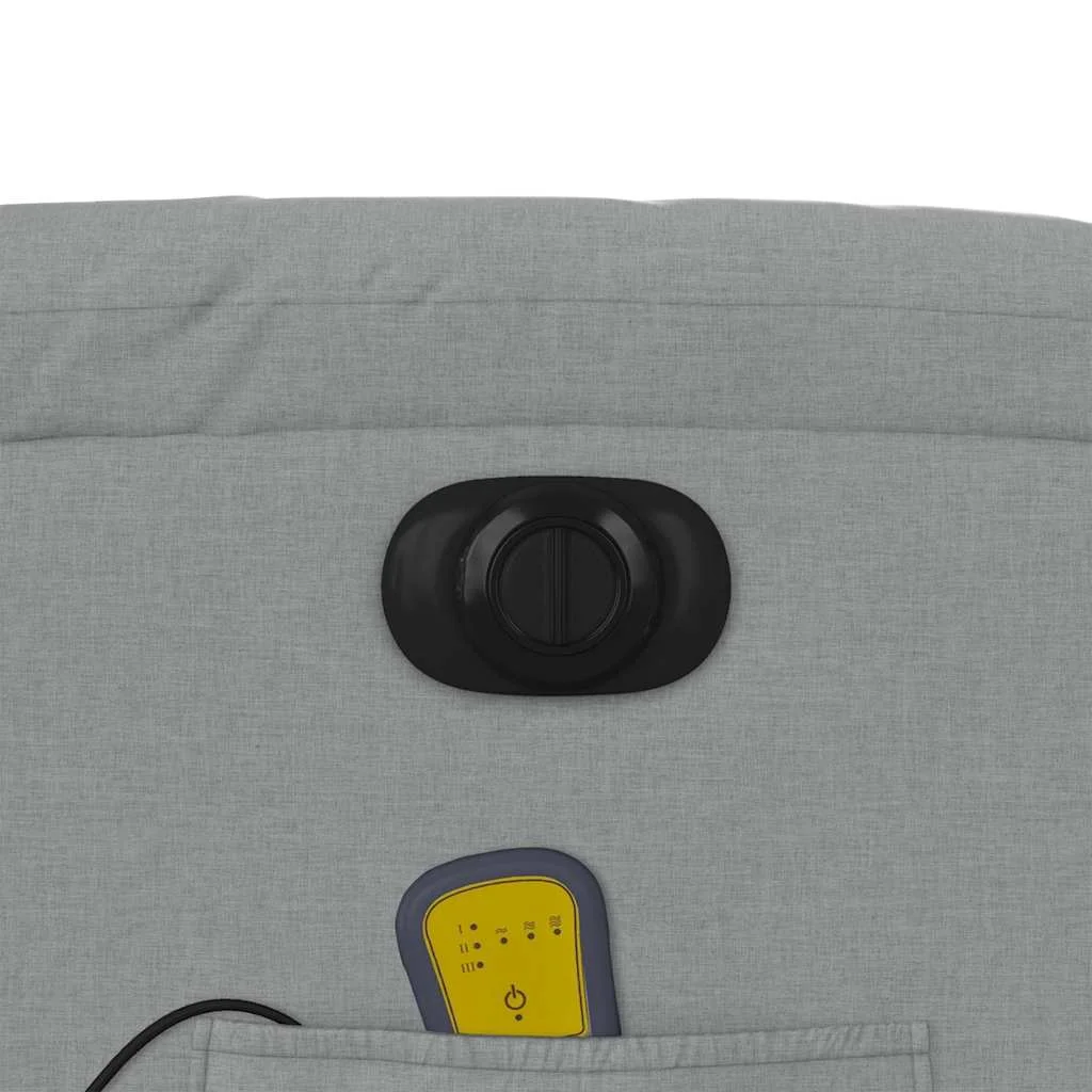 Zdvíhacie sklápacie elektrické masážne kreslo svetlosivé látka