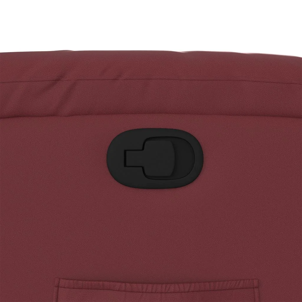 Zdvíhacie sklápacie kreslo vínovo-červené umelá koža