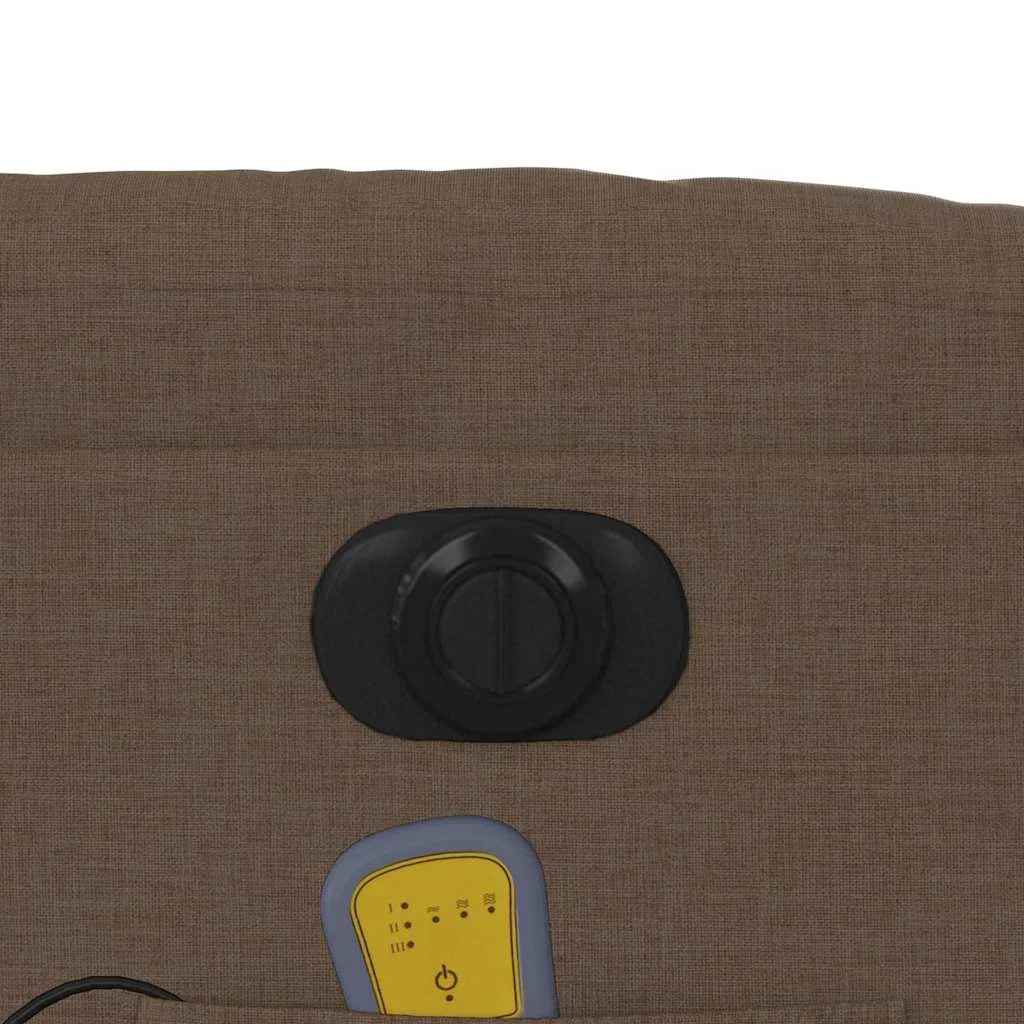 Elektrické masážne sklápacie kreslo hnedé látka