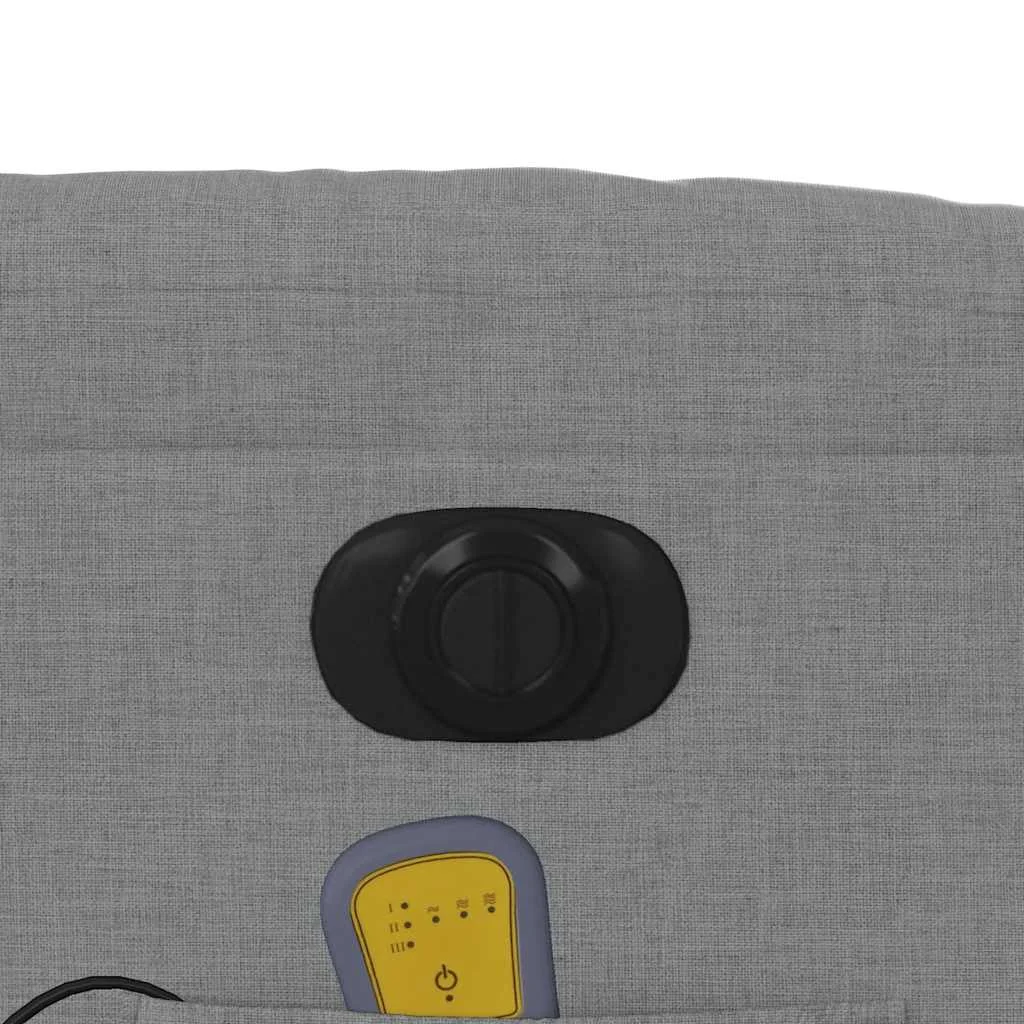 Zdvíhacie sklápacie elektrické masážne kreslo svetlosivé látka