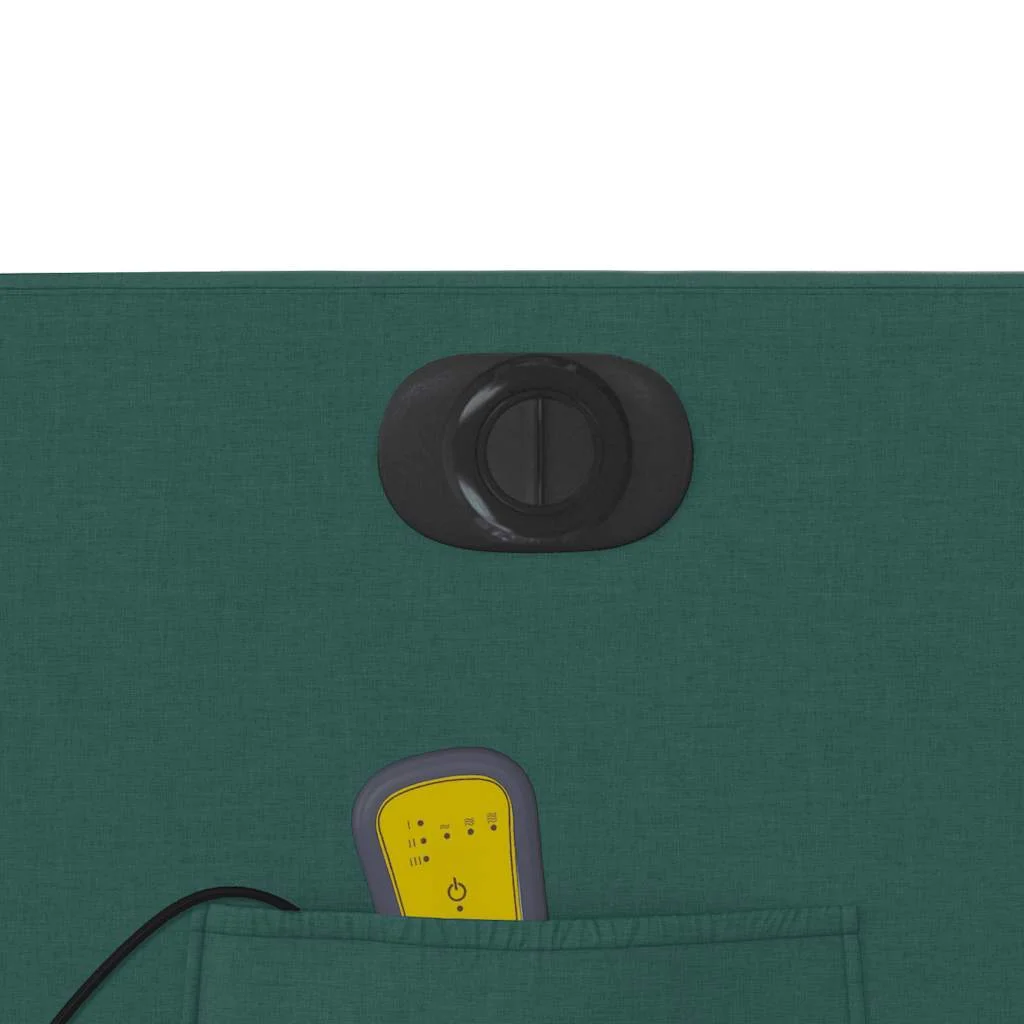 Zdvíhacie sklápacie elektrické masážne kreslo tmavozelené látka