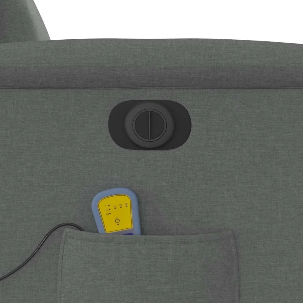 Elektrické masážne sklápacie kreslo tmavosivé látka