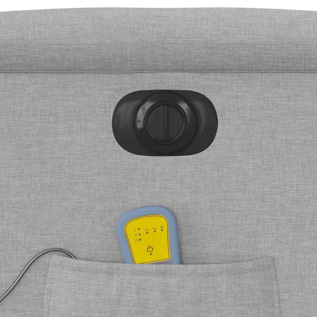 Elektrické masážne sklápacie kreslo oblakšedá látkové