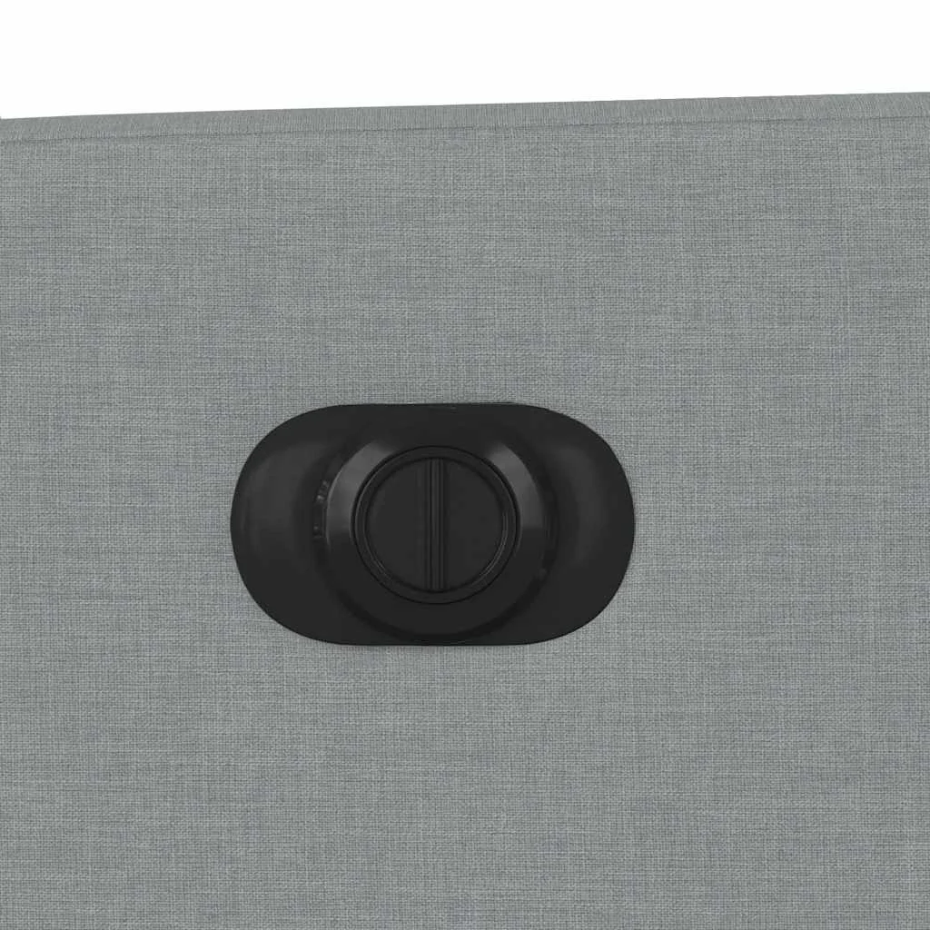 Elektrické masážne sklápacie kreslo bledosivé látkové