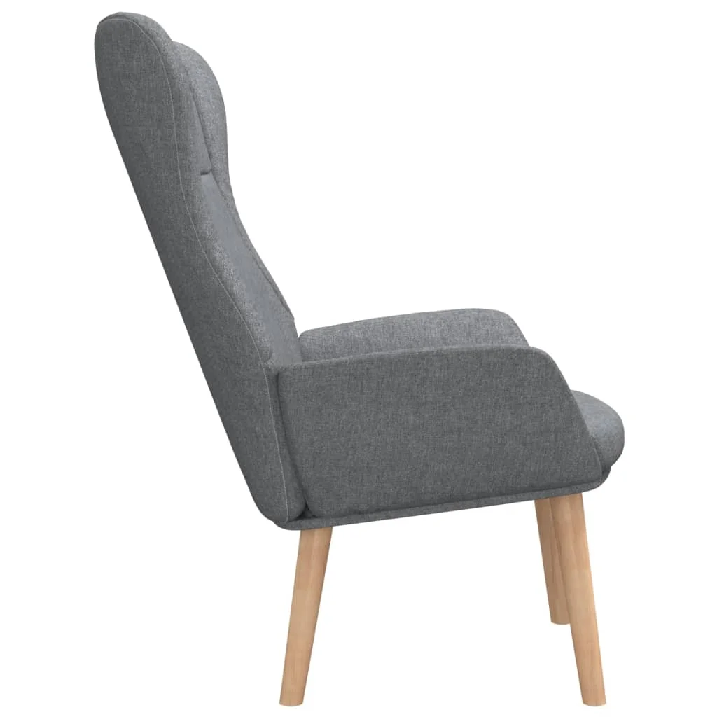 Relaxačné kreslo bledosivé látkové