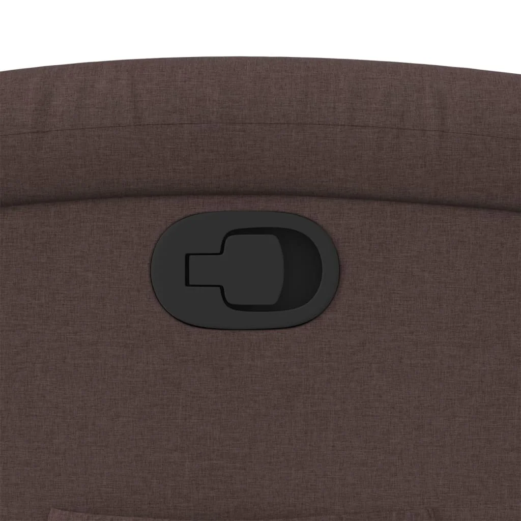 Sklápacie kreslo, tmavohnedé, látka