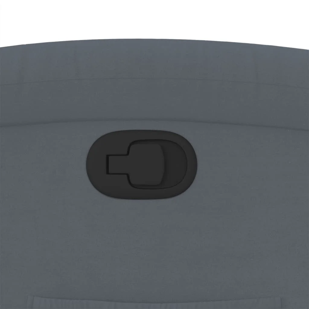 Sklápacie kreslo, tmavosivé, zamat