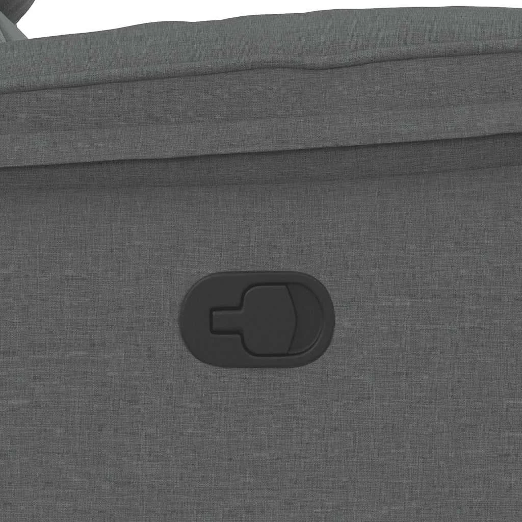 Sklápacie masážne kancelárske kreslo tmavosivé látkové