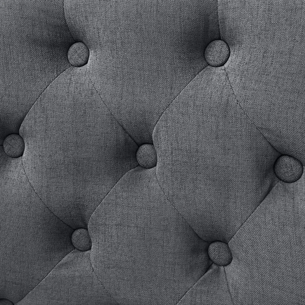 Jedálenské stoličky 2 ks, tmavosivé, látka