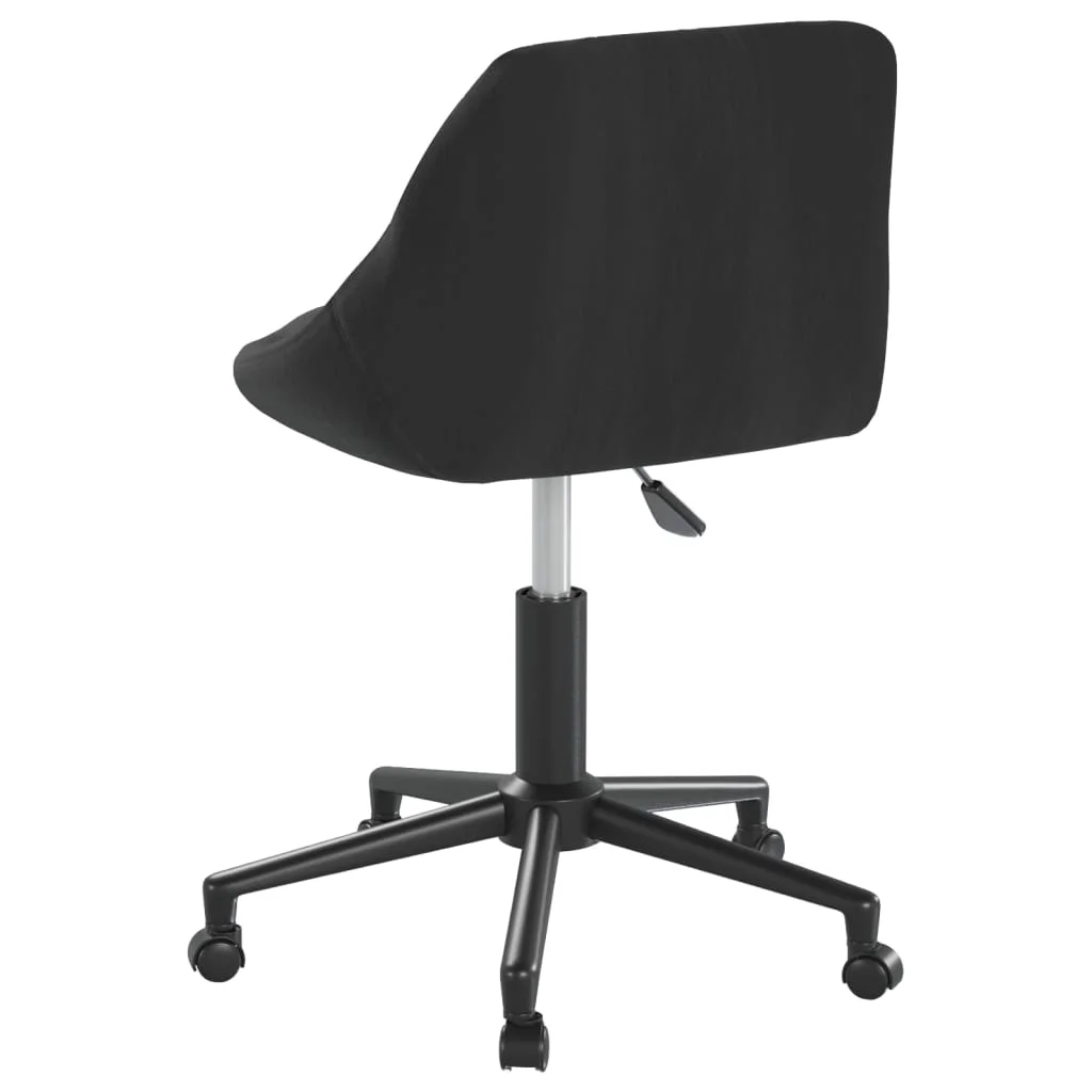 Otočná jedálenská stolička čierna zamatová 
