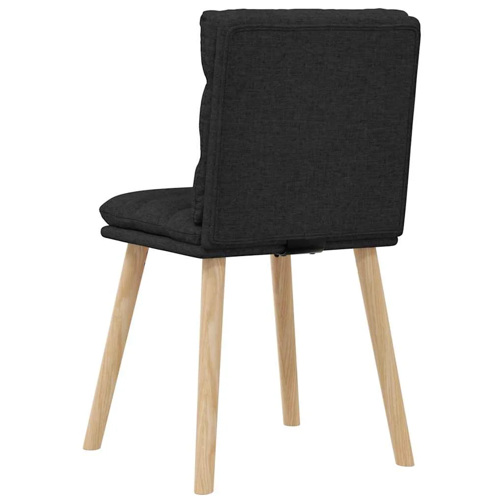 Jedálenské stoličky 4 ks, čierne, látka