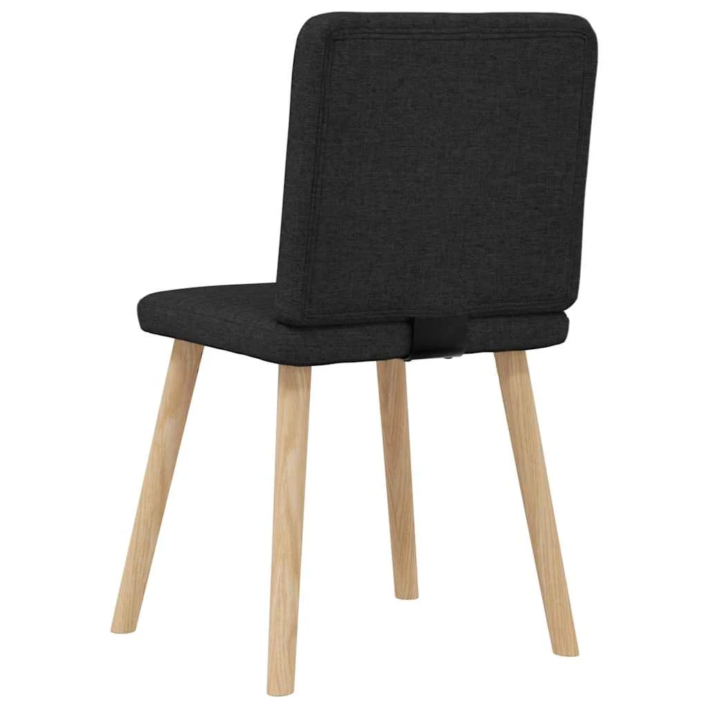 Jedálenské stoličky 6 ks, čierne, látka