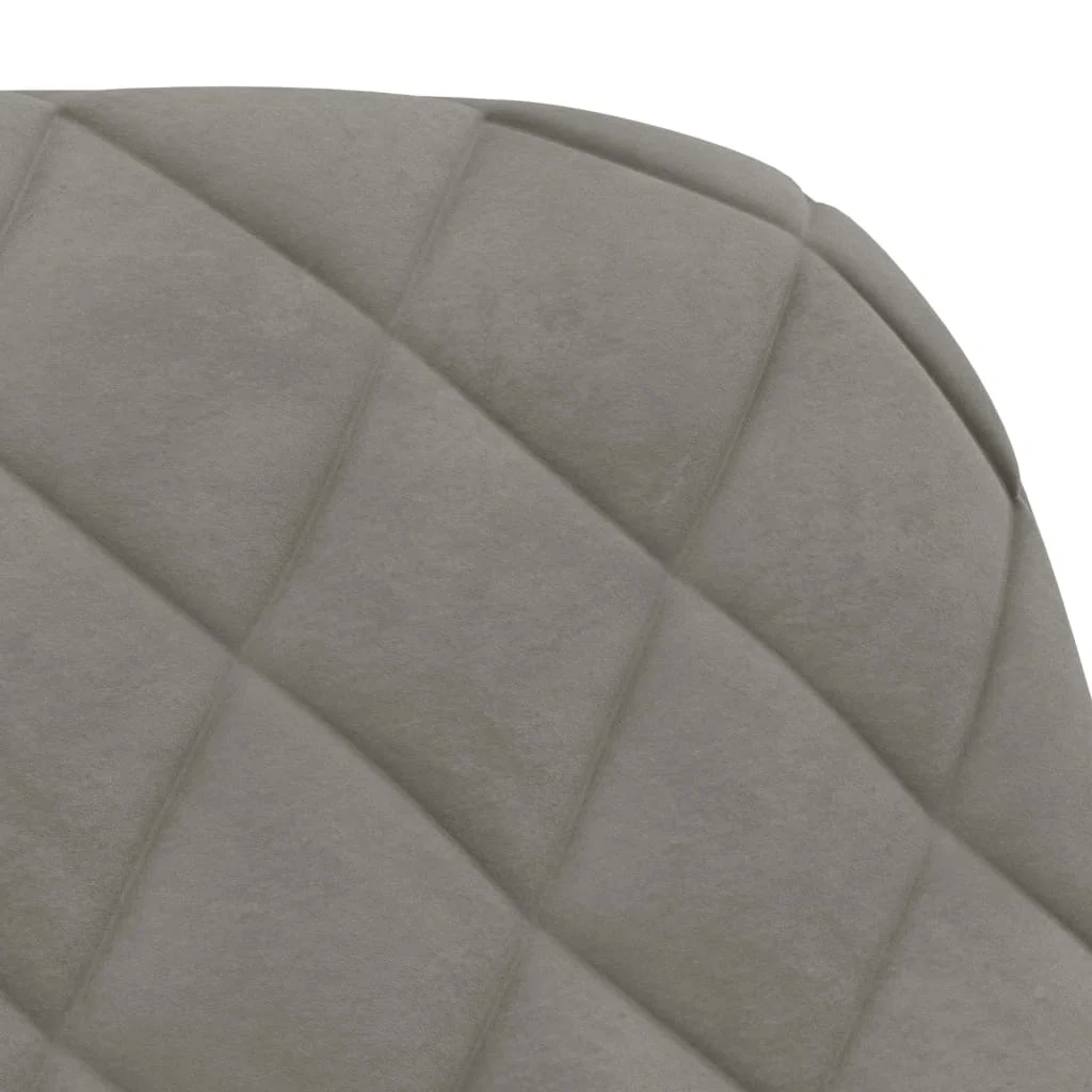 Otočné jedálenské stoličky 2 ks bledosivé zamatové