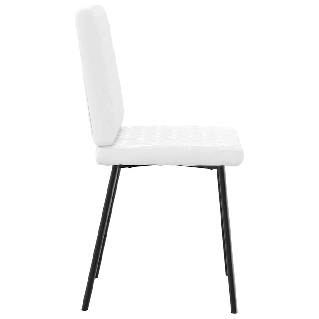 Jedálenské stoličky 2 ks biele umelá koža