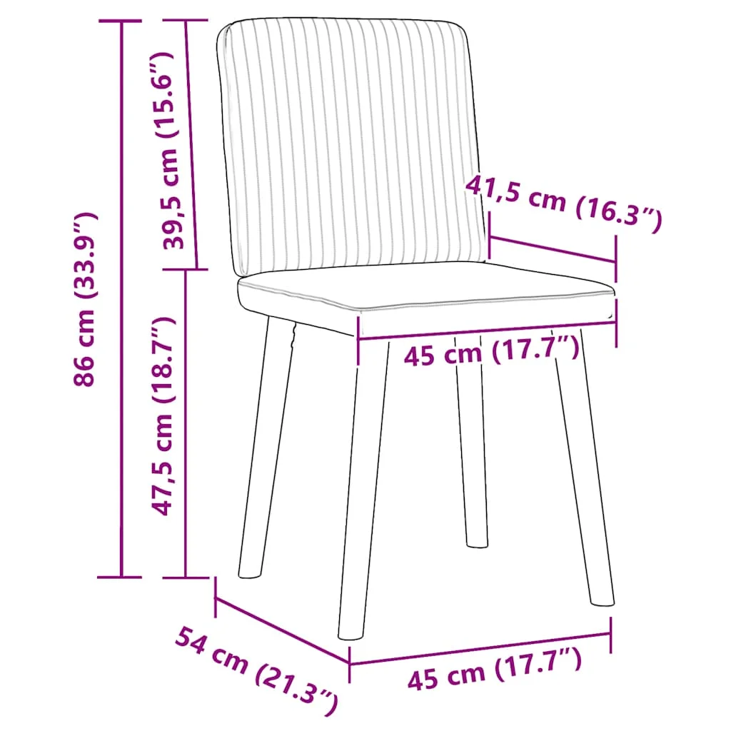 Jedálenské stoličky 2 ks bledosivé látkové