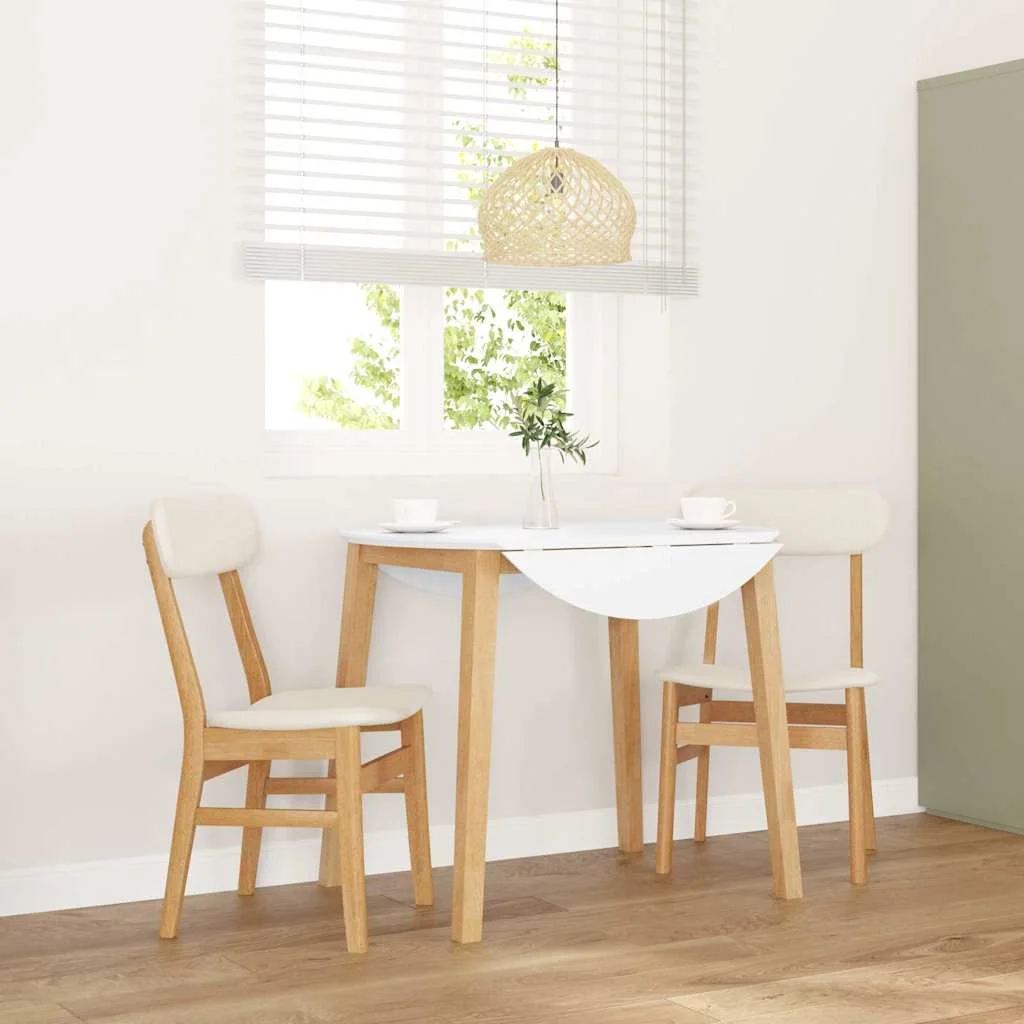 Jedálenské stoličky s vankúšmi 2 ks Guma z masívneho dreva