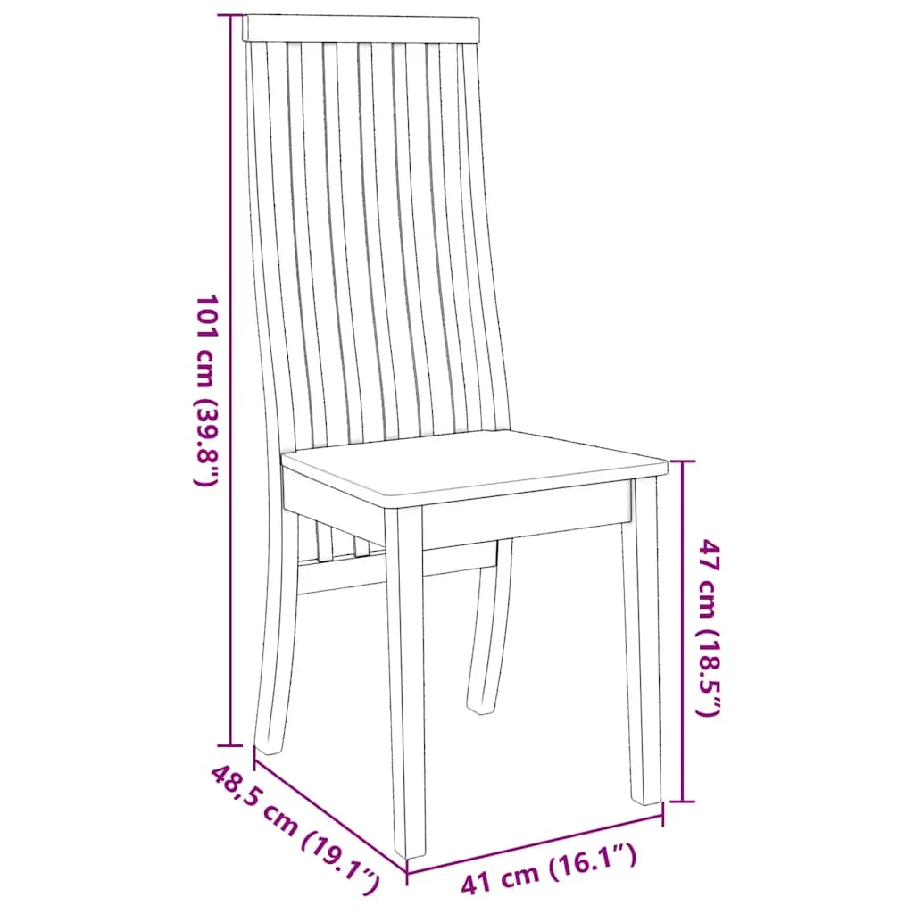 jedálenské stoličky 2 ks masívna drevená guma