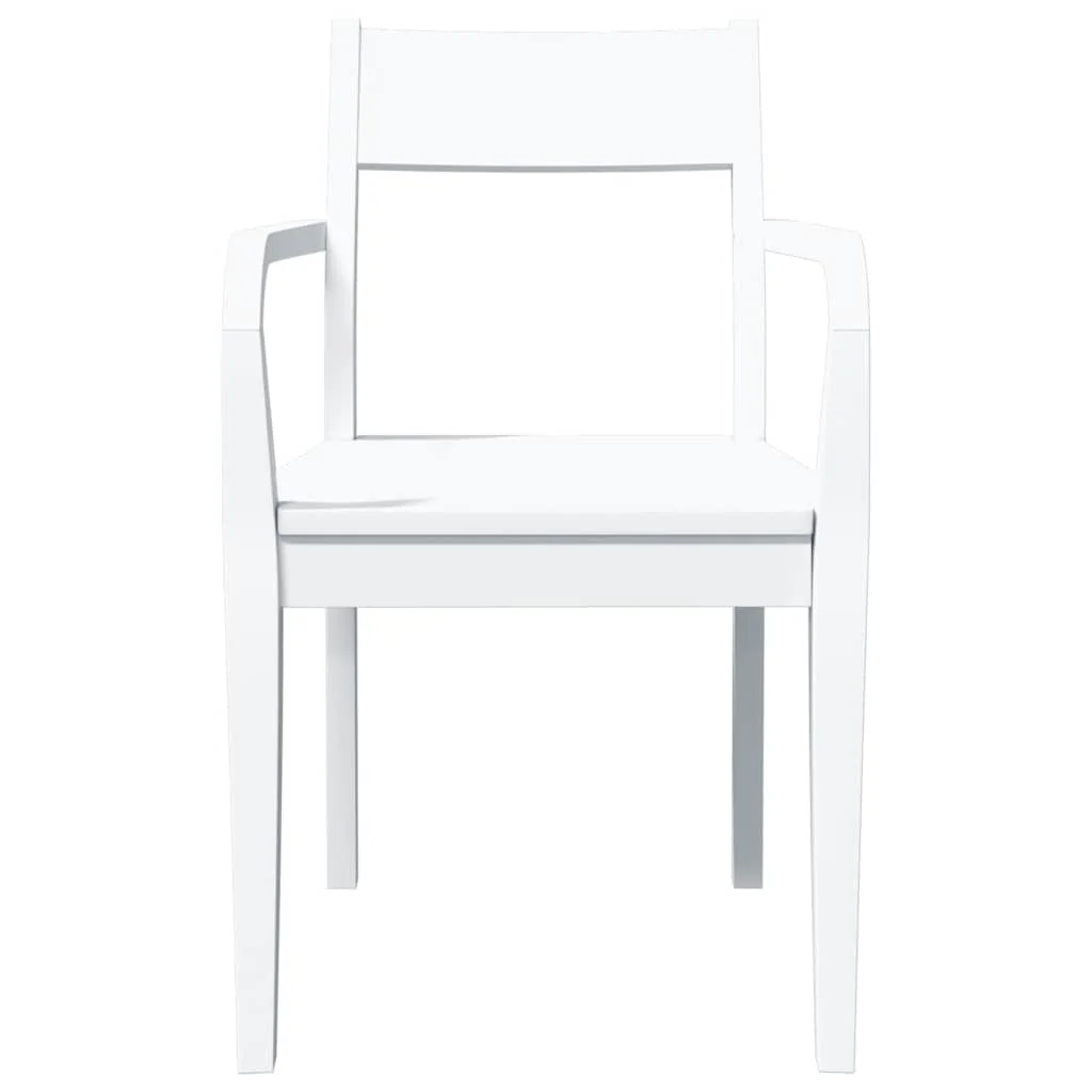 jedálenské stoličky 2 ks Biela masívna drevená guma