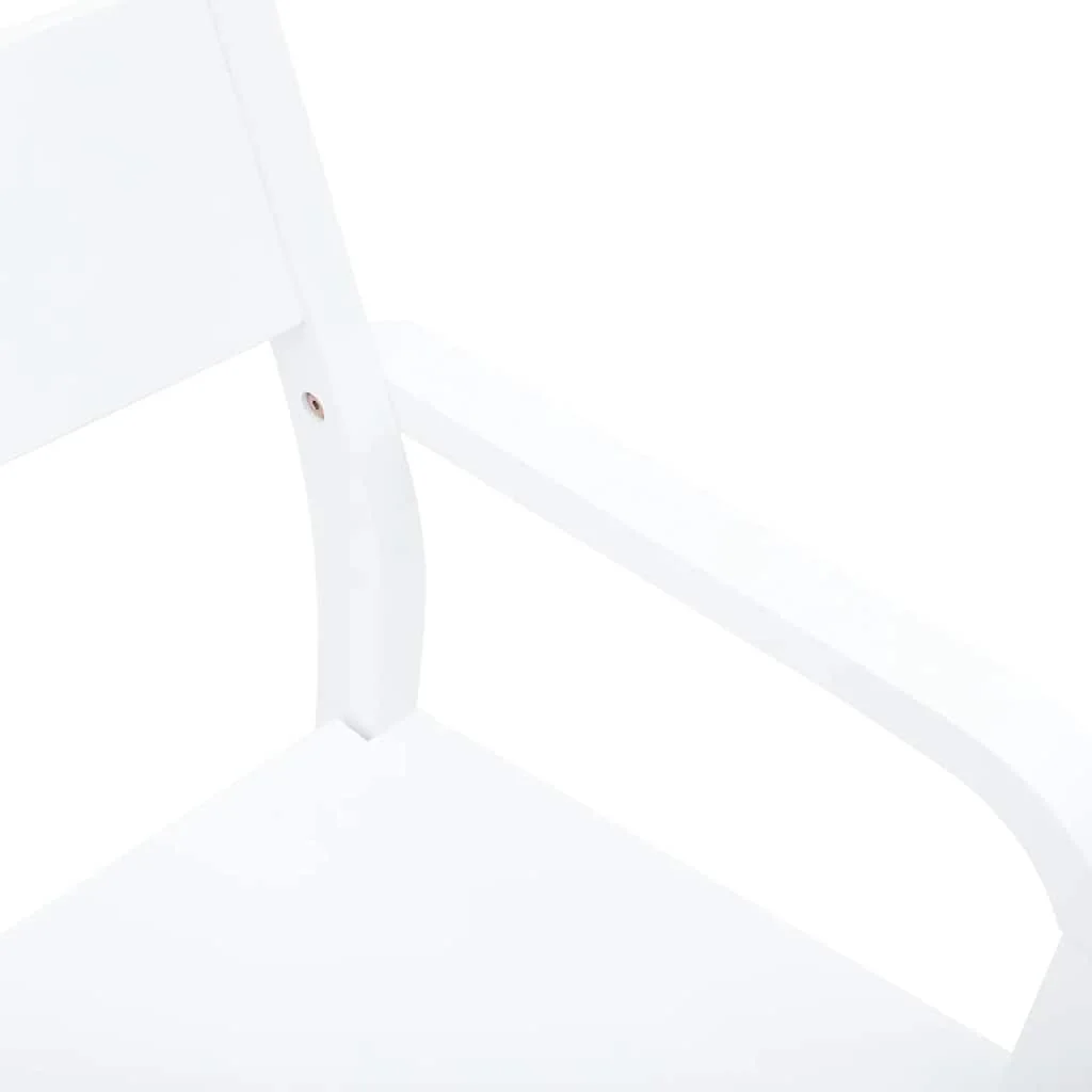 jedálenské stoličky 2 ks Biela masívna drevená guma