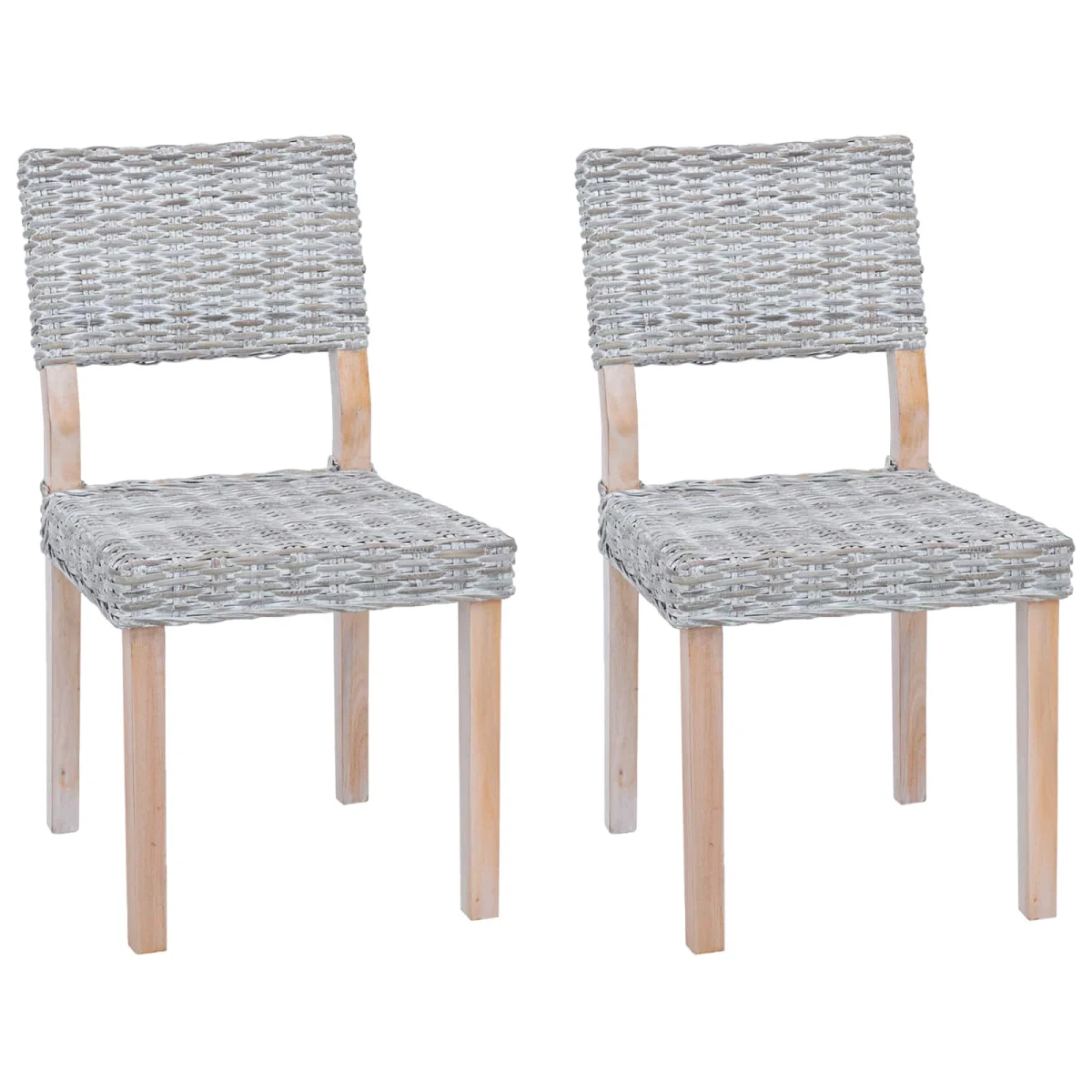 Jedálenská stolička 2 pcs Biely umývať 46 x 55 x 84 cm