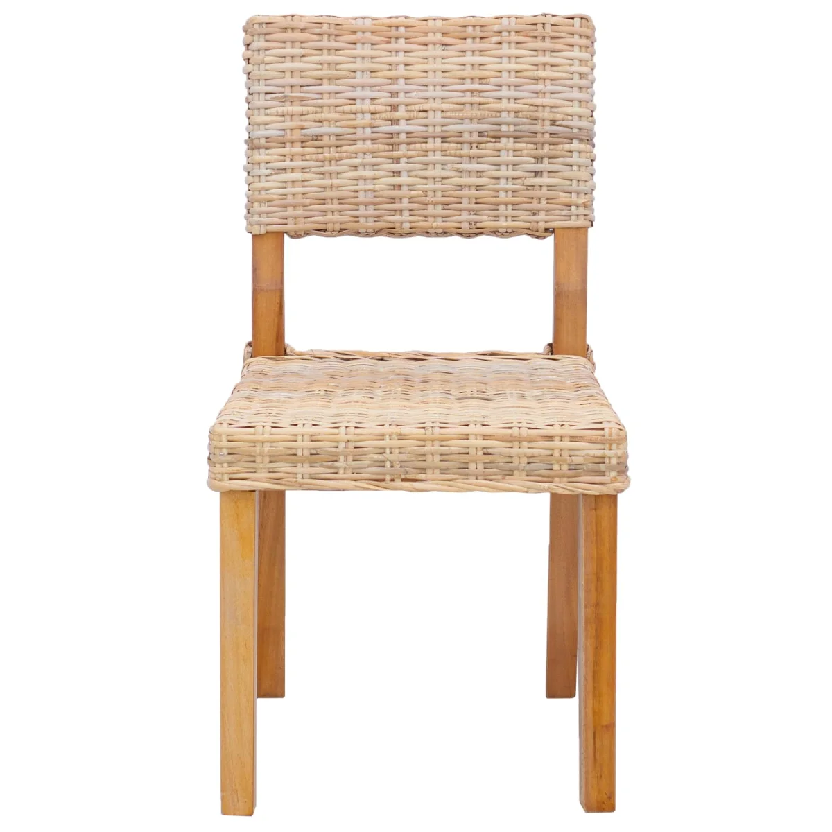 Jedálenská stolička 2 pcs Prírodná 46 x 55 x 84 cm Kubu ratan