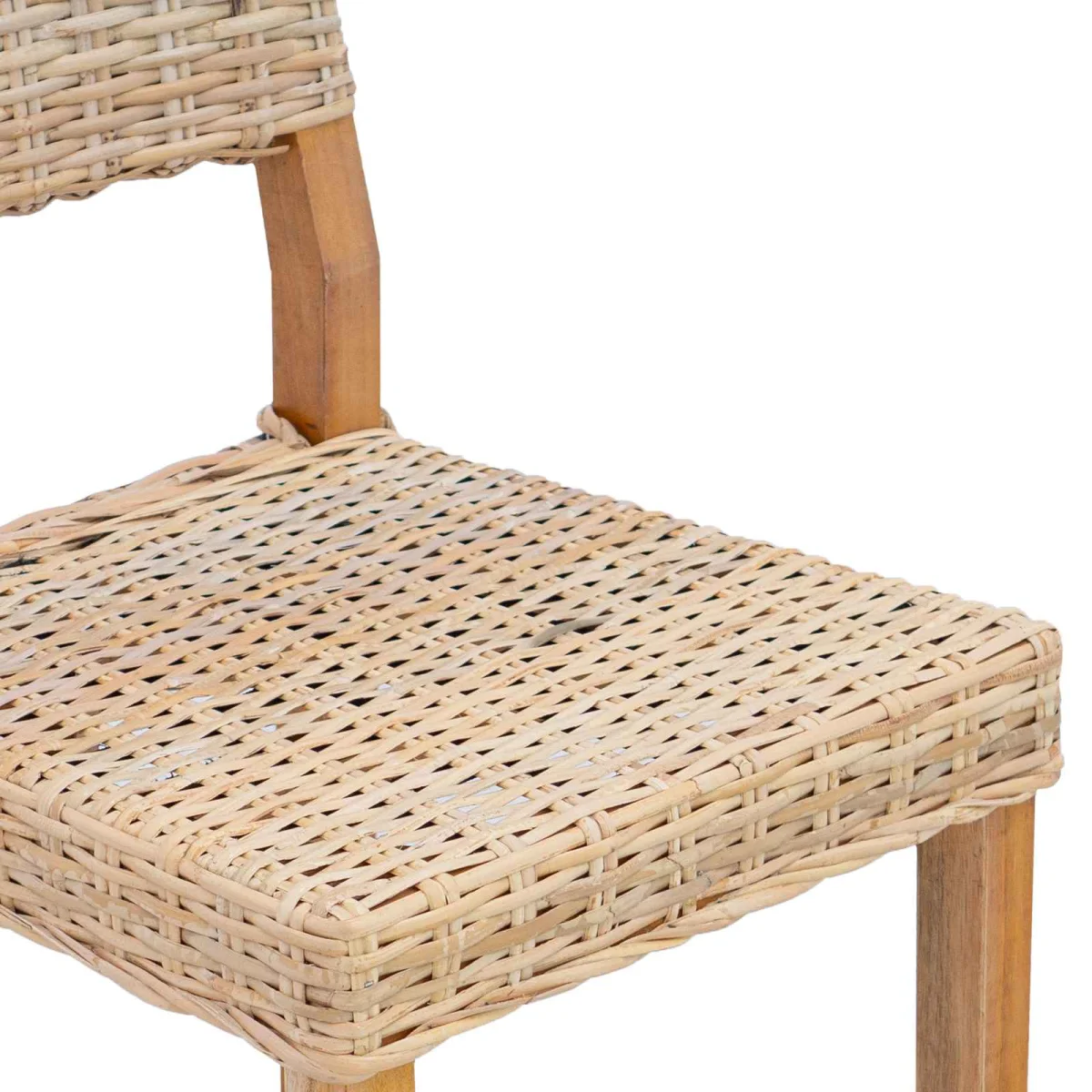 Jedálenská stolička 2 pcs Prírodná 46 x 55 x 84 cm Kubu ratan