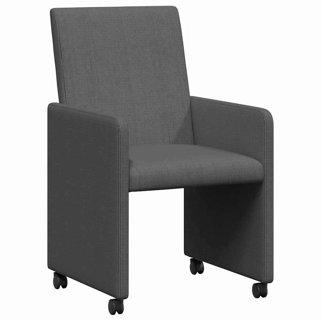 Jedálenské stoličky na kolieskach s kolesami 2 pcs Tmavo šedá