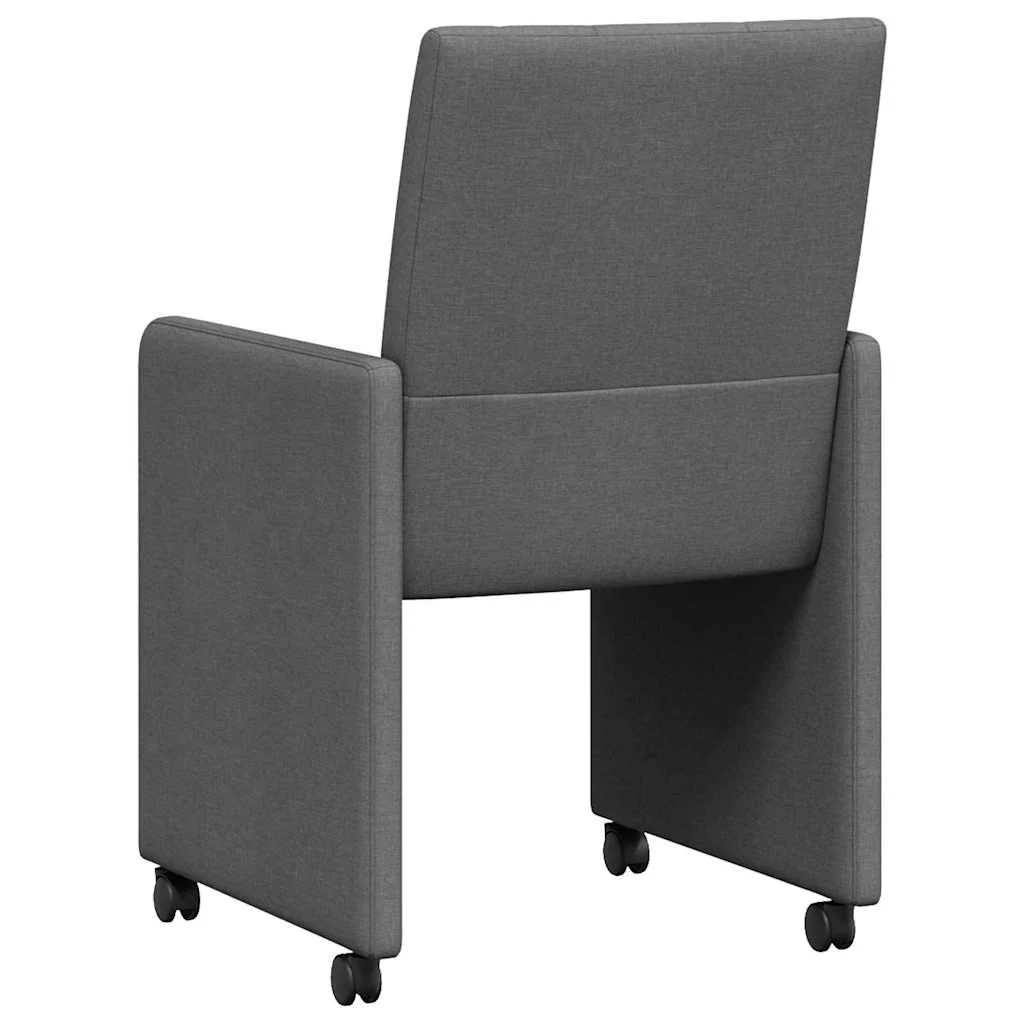 Jedálenské stoličky na kolieskach s kolesami 2 pcs Tmavo šedá