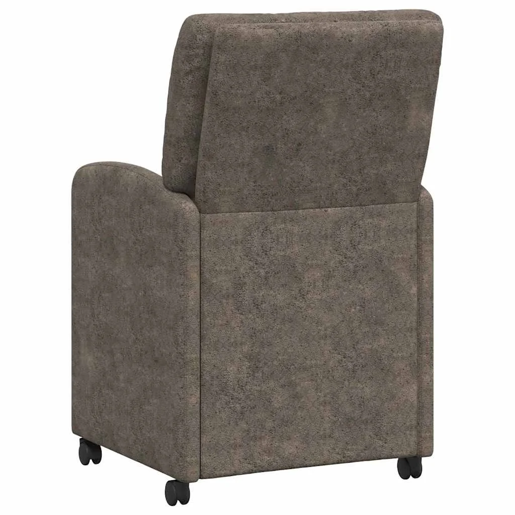 Jedálenské stoličky na kolieskach s kolesami 2 pcs Tmavo šedá