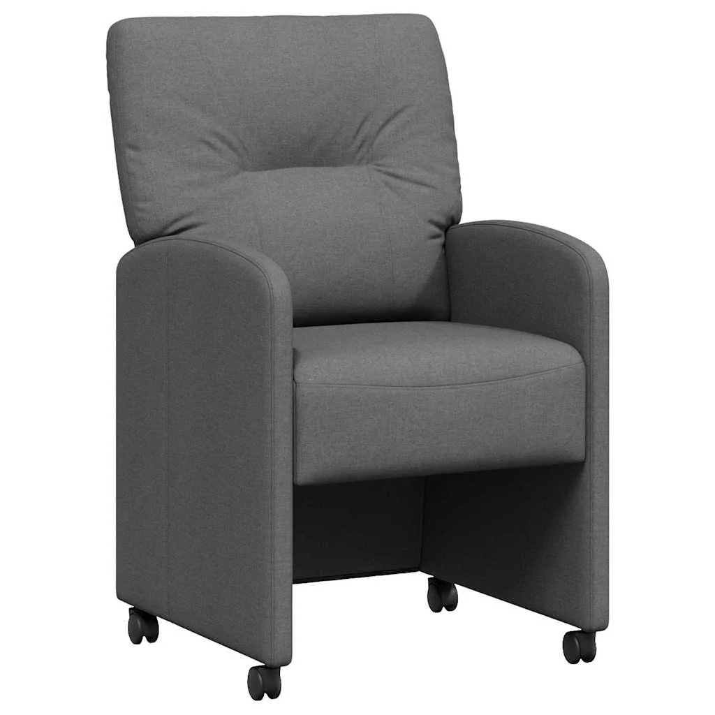 Jedálenské stoličky na kolieskach s kolesami 2 pcs Tmavo šedá