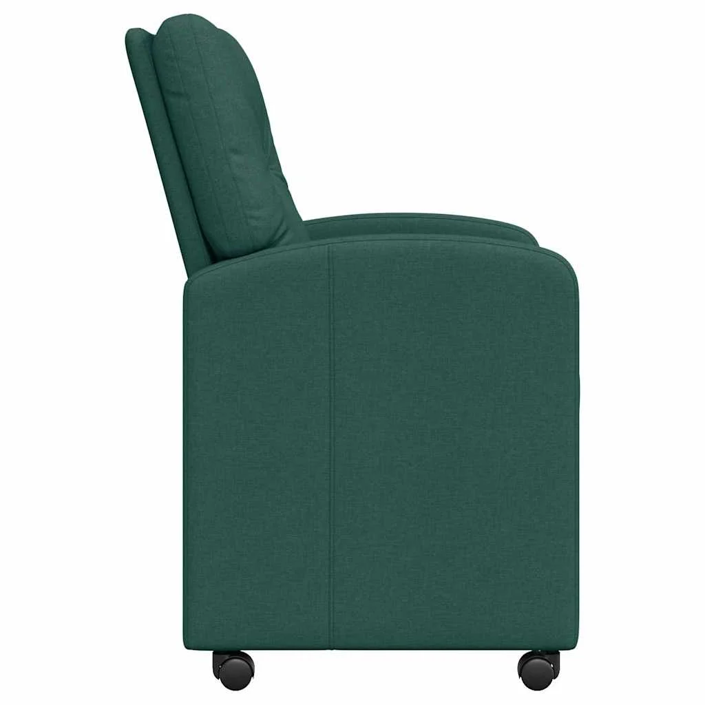 Jedálenské stoličky na kolieskach s kolesami 2 pcs Tmavozelená
