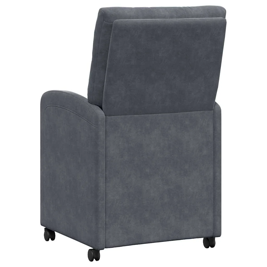 Jedálenské stoličky na kolieskach s kolesami 2 pcs Tmavo šedá