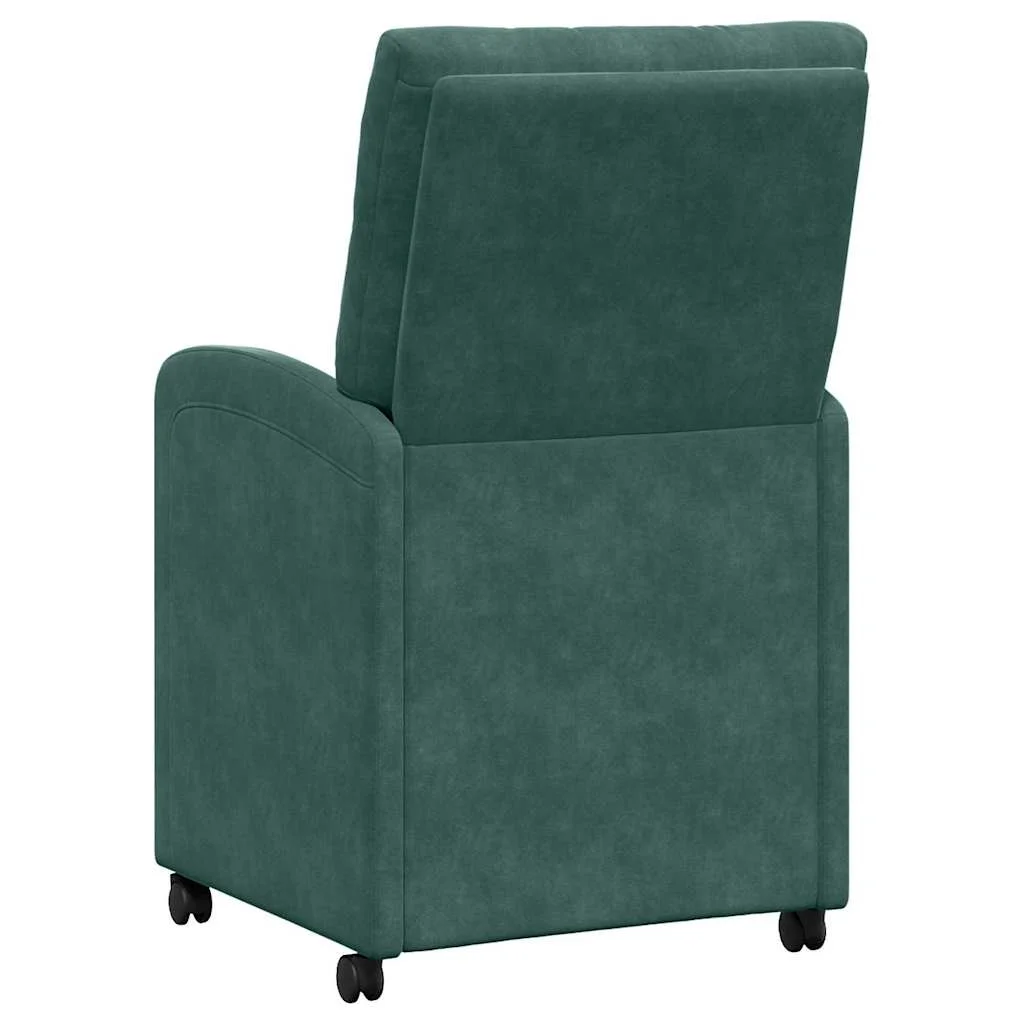 Jedálenské stoličky na kolieskach s kolesami 2 pcs Tmavozelená