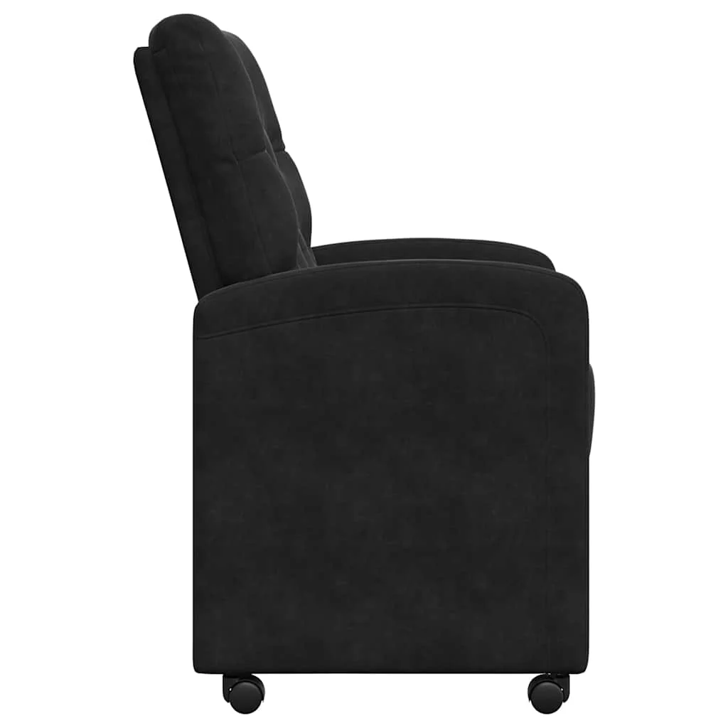 Jedálenské stoličky na kolieskach 2 pcs Čierna 58 x 67 x 97 cm