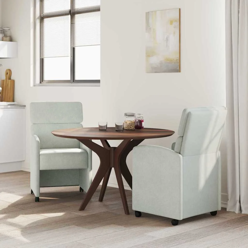 Jedálenské stoličky na kolieskach s kolesami 2 pcs Svetlosivá