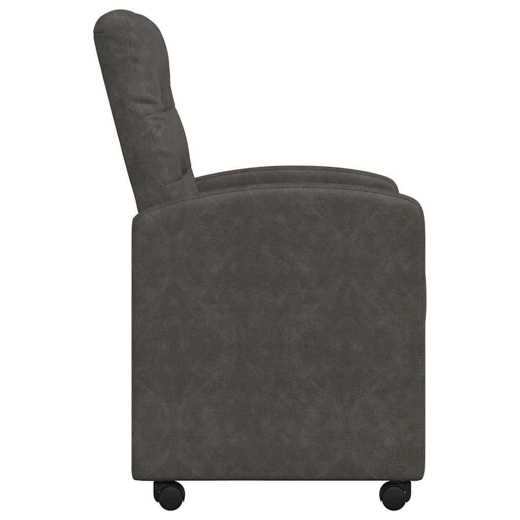 Jedálenské stoličky na kolieskach 2 pcs Čierna 57 x 67 x 98 cm
