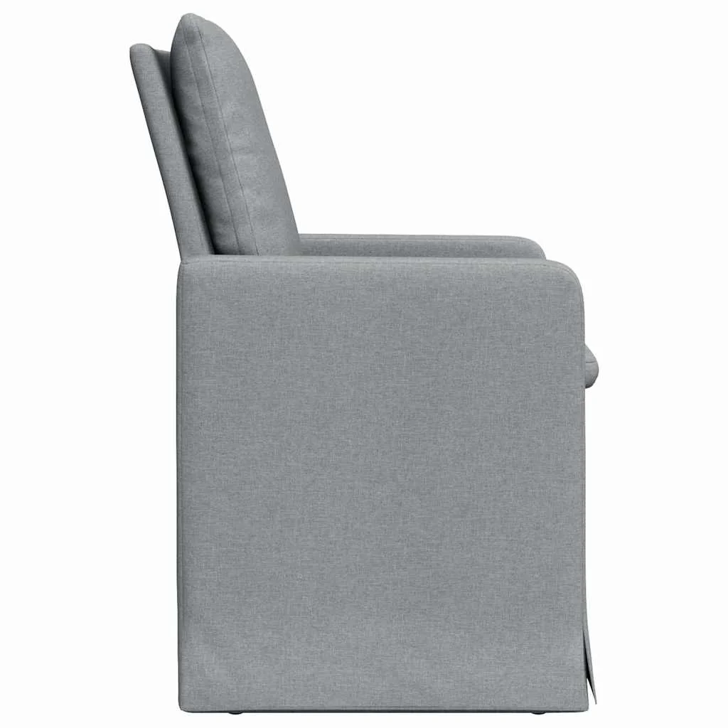Jedálenské stoličky 2 pcs Svetlosivá 57 x 67 x 98 cm látka
