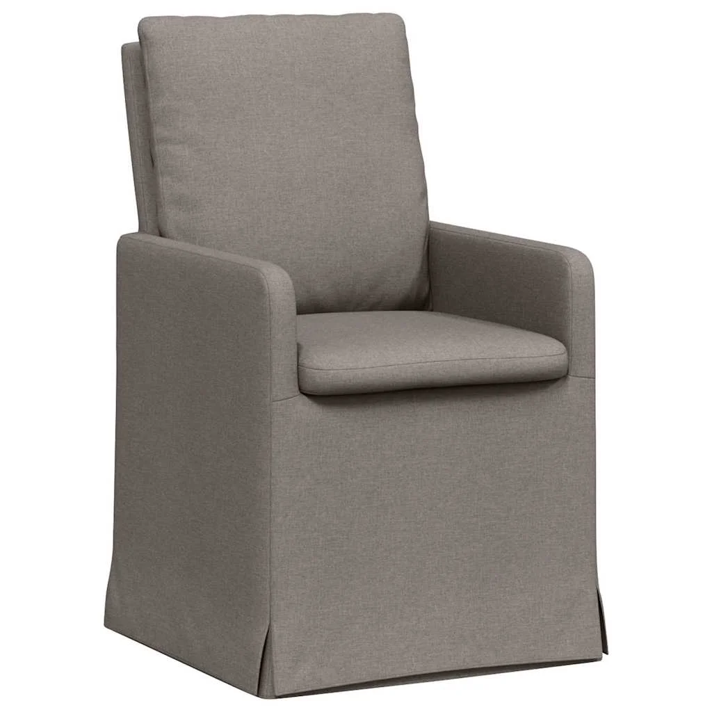 Jedálenské stoličky 2 pcs Sivohnedá 57 x 67 x 98 cm látka