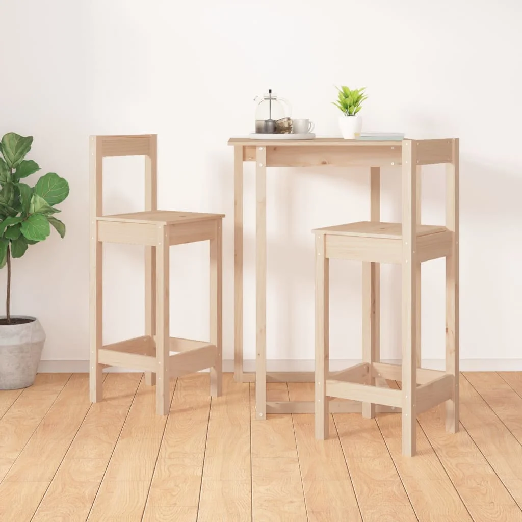 Barové stoličky 2 ks 40x41,5x112 cm borovicový masív