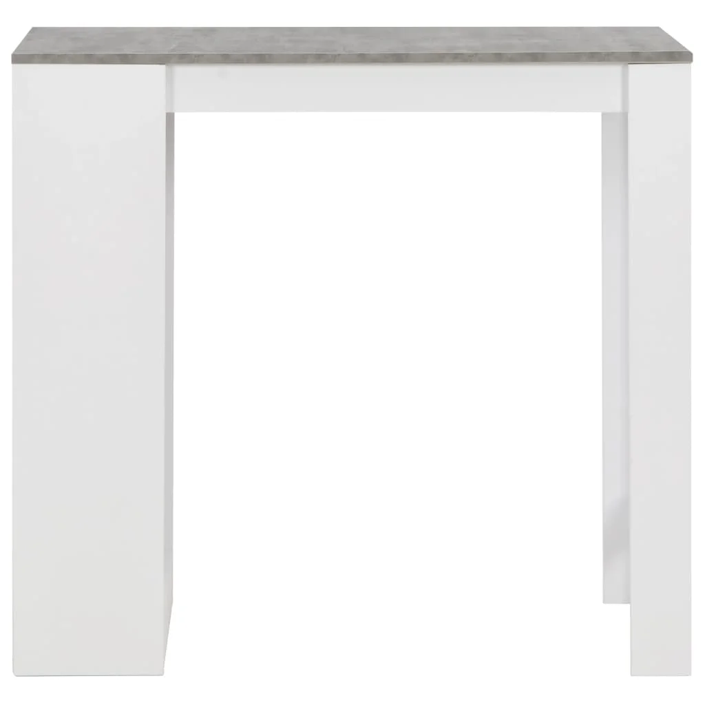 Barový stôl s poličkou biely 110x50x103 cm