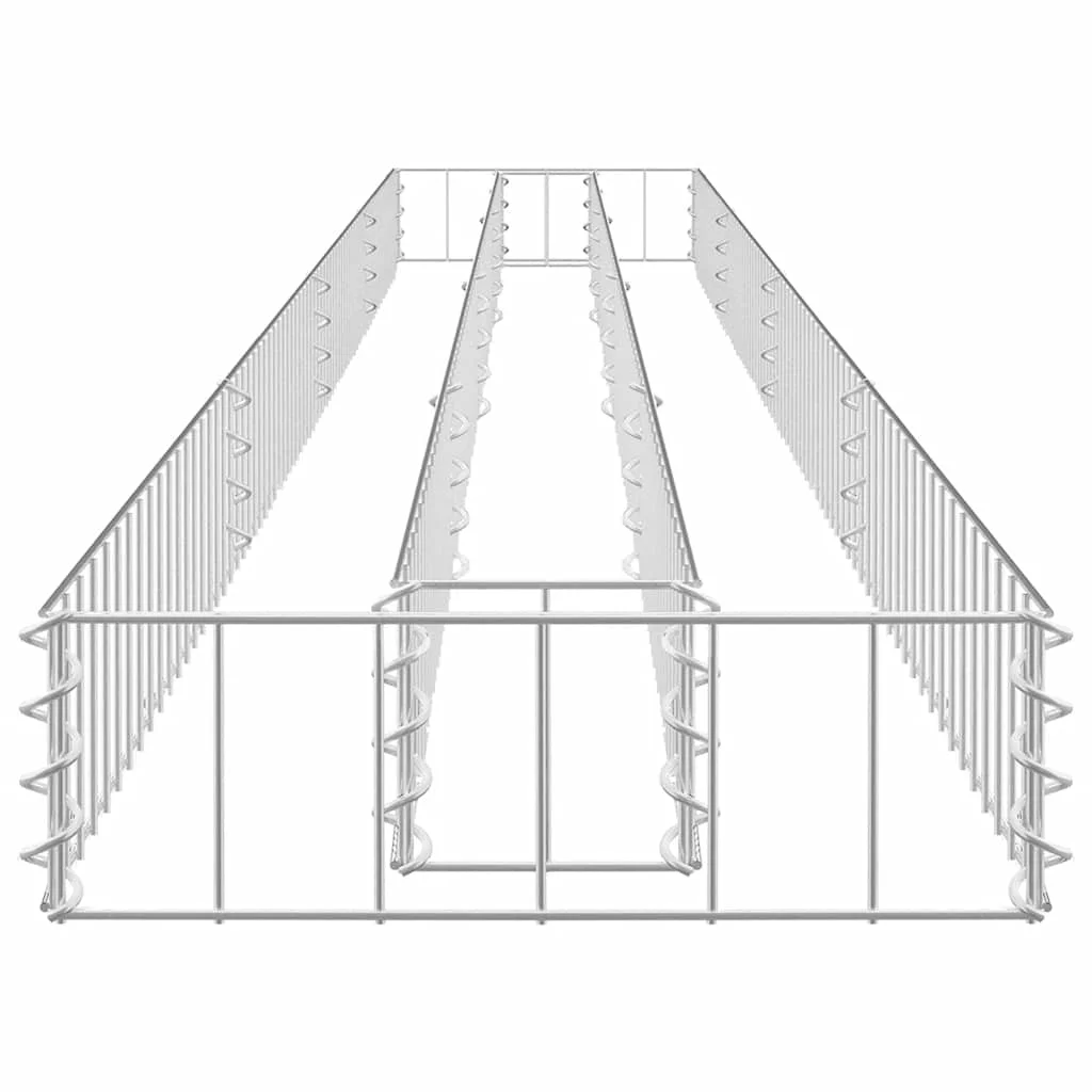 Gabiónový vyvýšený záhon pozinkovaná oceľ 360x30x10 cm