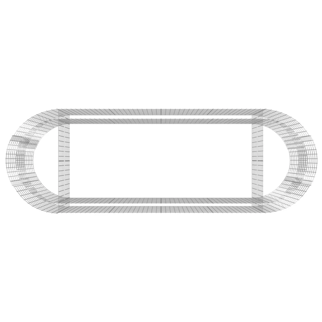 Gabiónový vyvýšený záhon pozinkované železo 300x100x100 cm