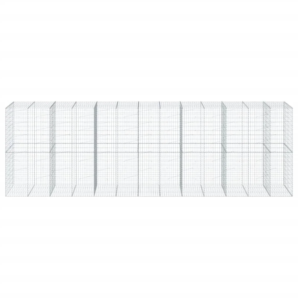 Gabiónový kôš s krytom 650x100x200 cm pozinkované železo