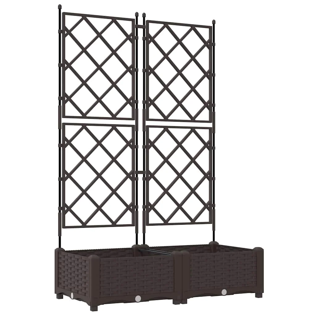 Záhradný kvetináč 2 pcs Hnedá 80 x 40 x 125,5 cm Oceľ