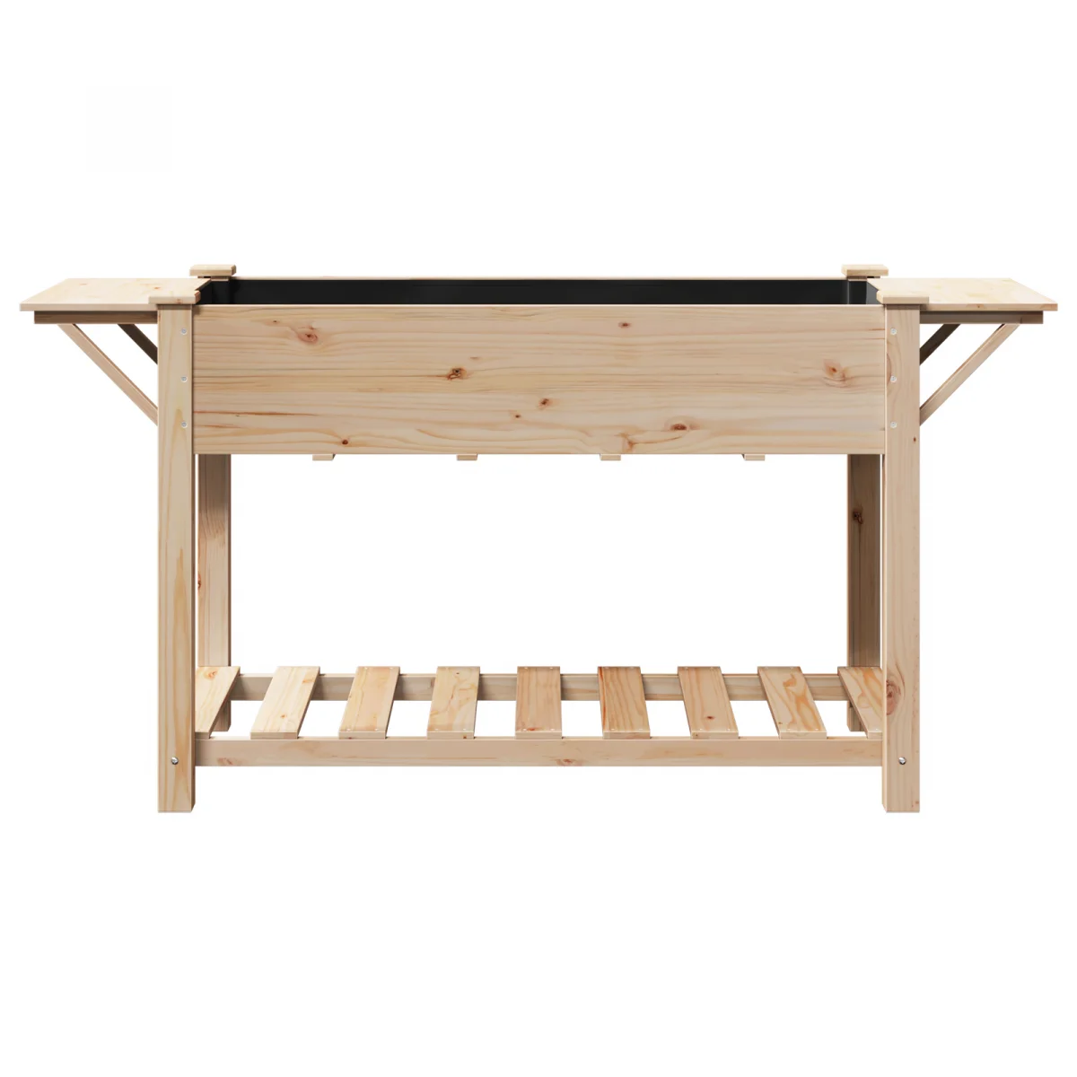 Záhradný črepník so policami 155x59x76 cm z masívneho borovicového dreva