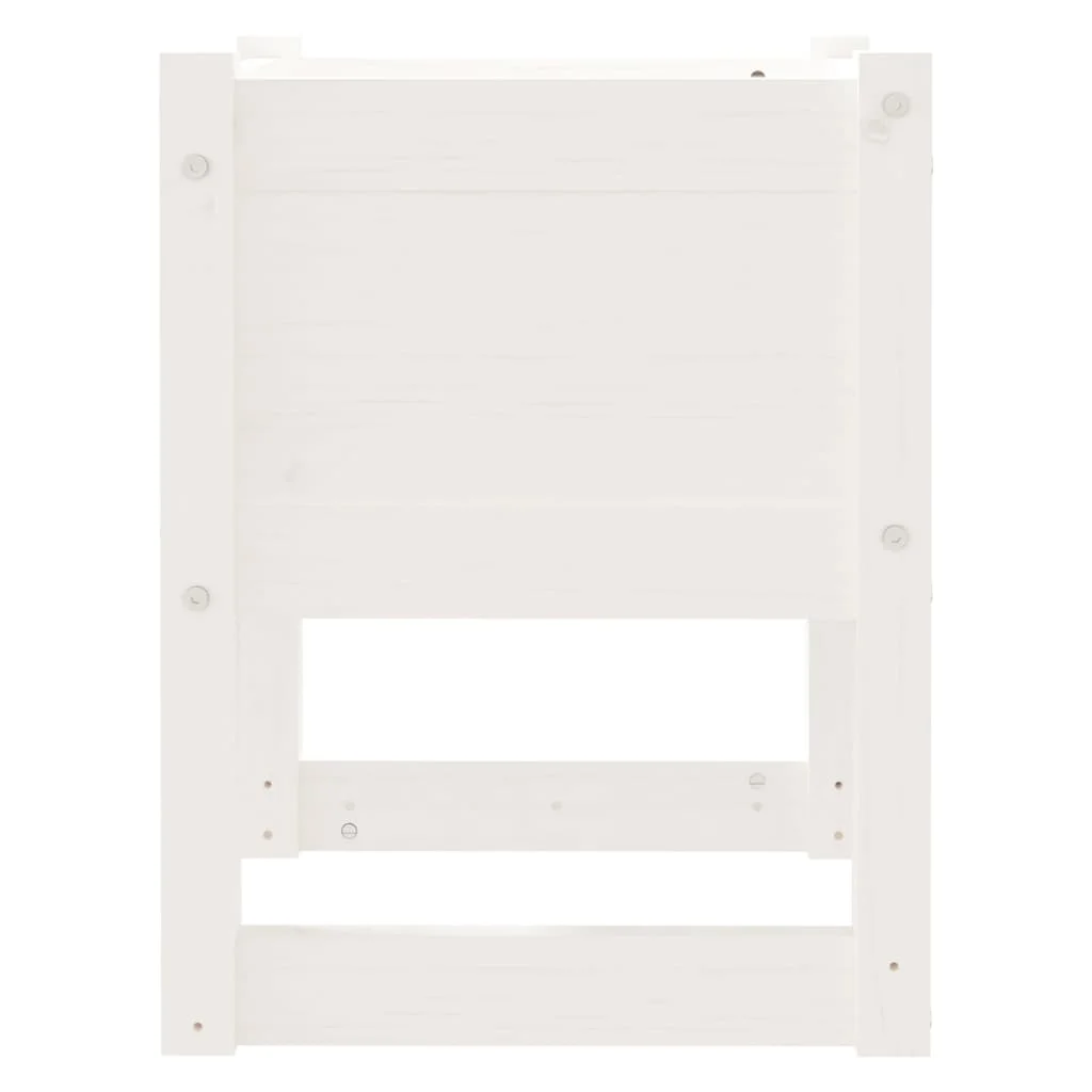 Kvetináč biely 40x40x52,5 cm borovicový masív