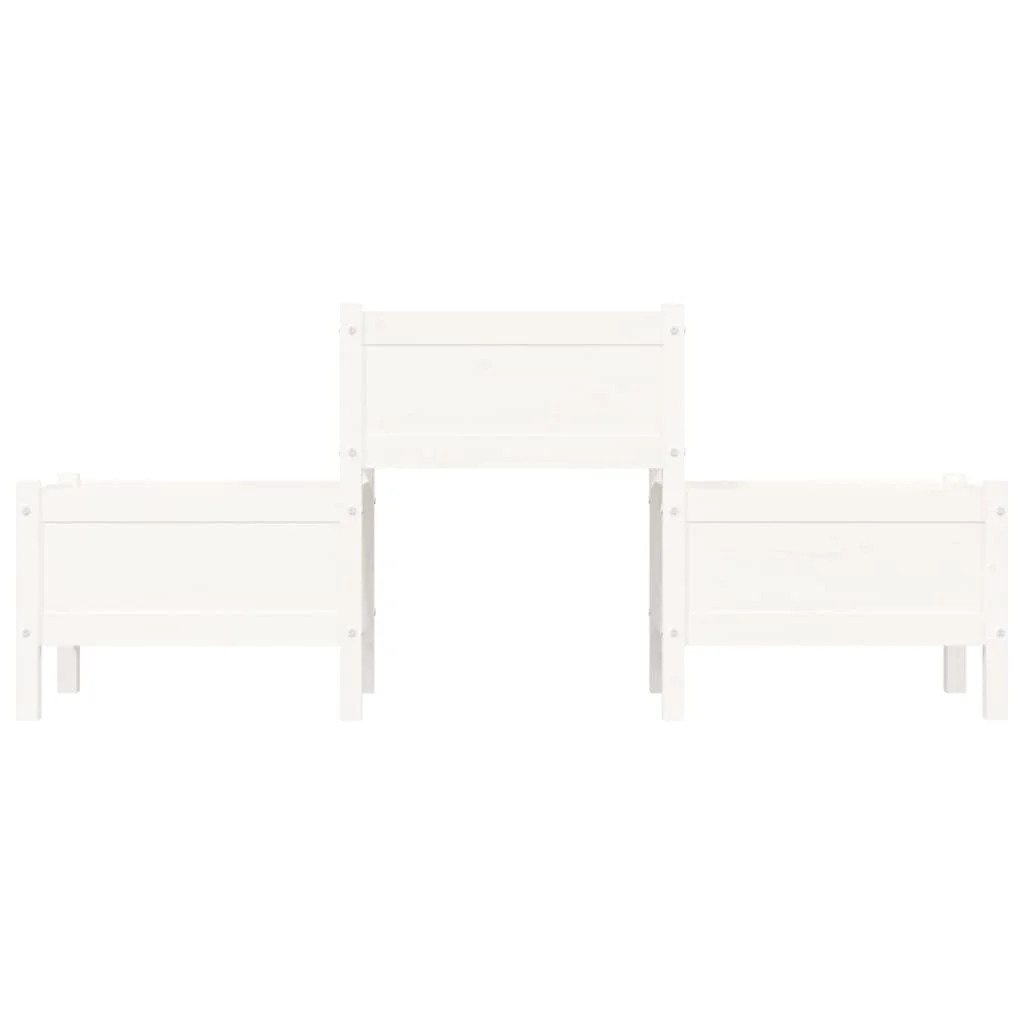 Kvetináč biely 178,5x44x75 cm borovicový masív